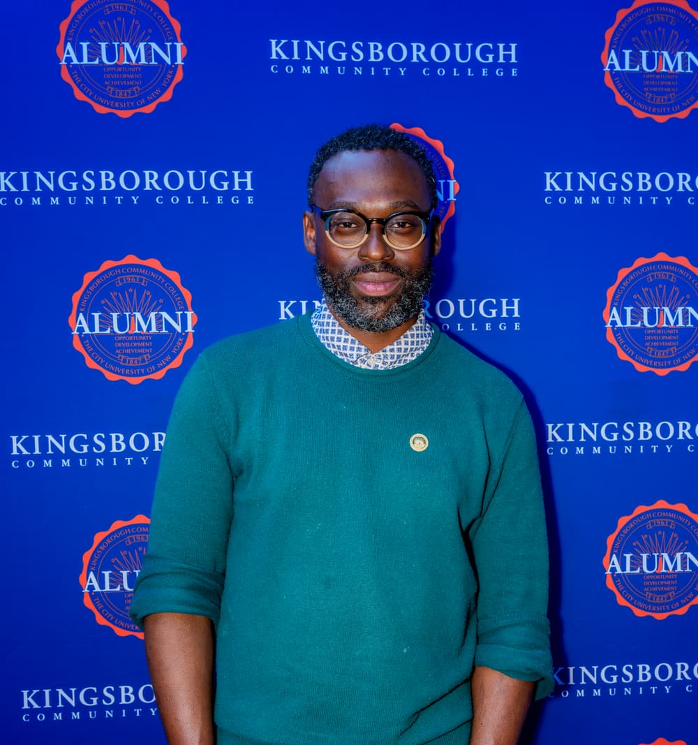At Kingsborough Community College, his alma mater.